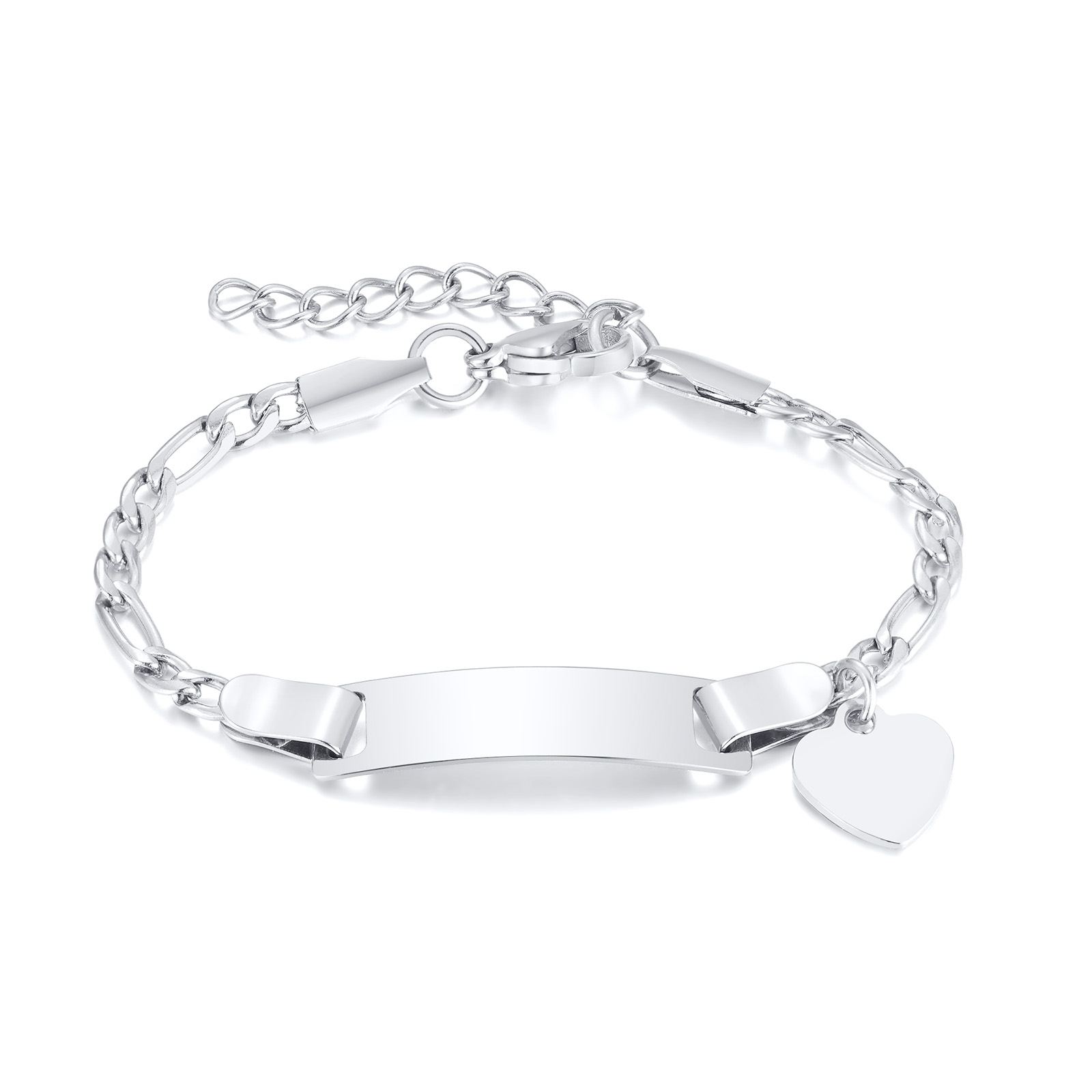 Personalisierbares Kinderarmband mit Namensgravur – Geschenk mit Wunschtext (12–15 cm)