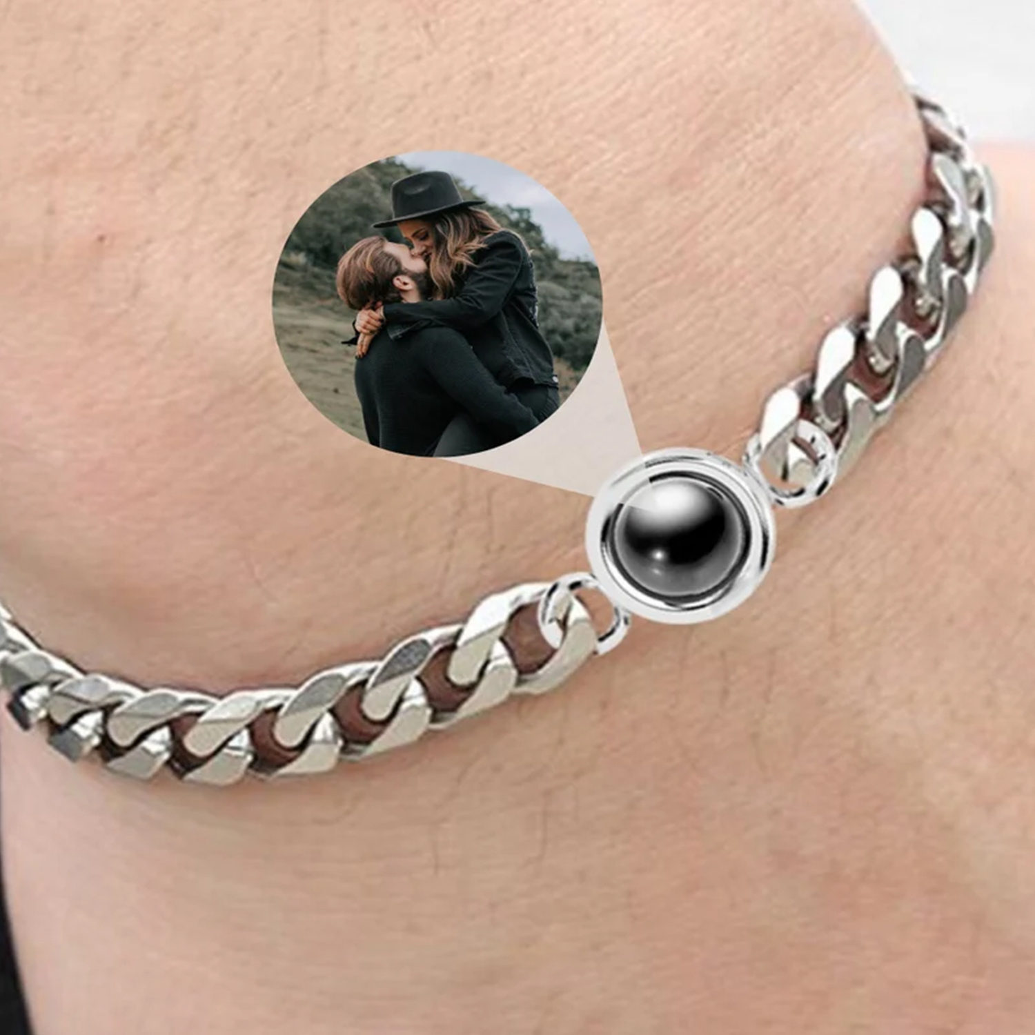 Projektion Armband mit Foto Projektion Fotoprojektion Personalisiertes Bild Armband