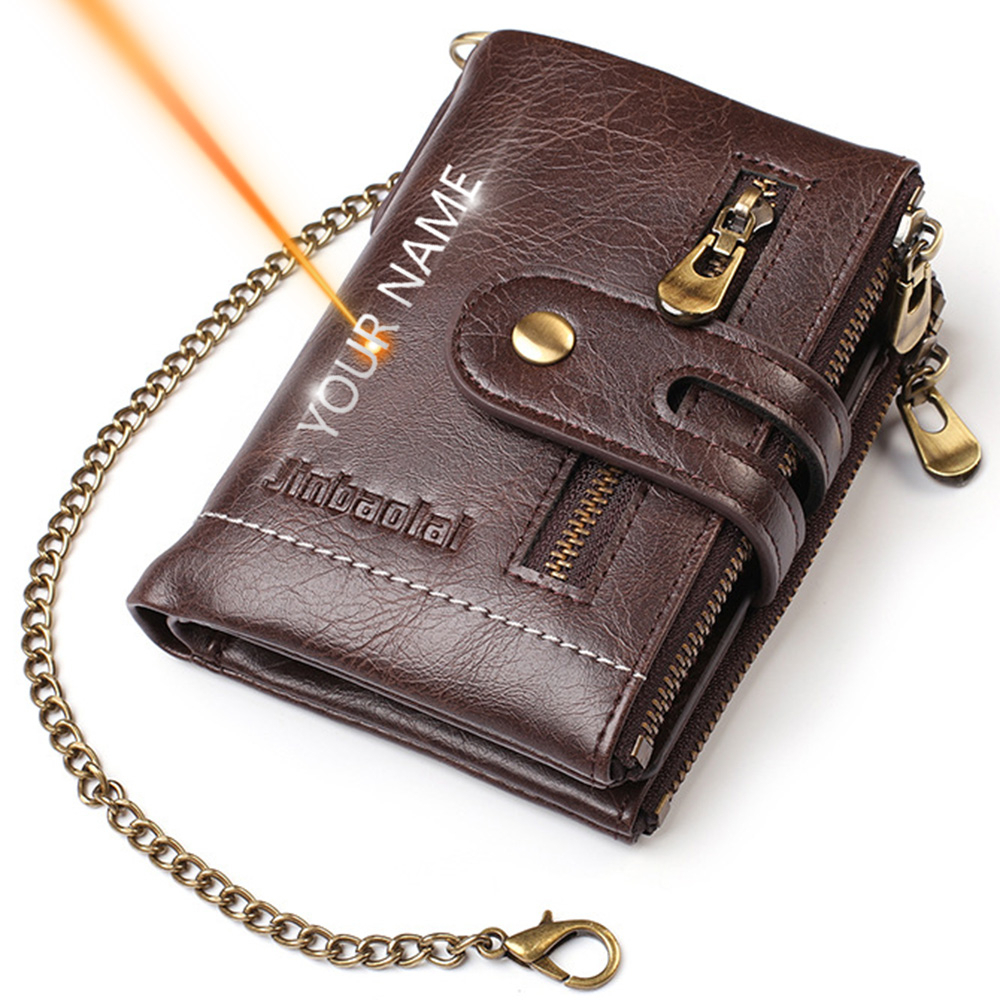 Herren-Portemonnaie mit Namensgravur – personalisierte Brieftasche