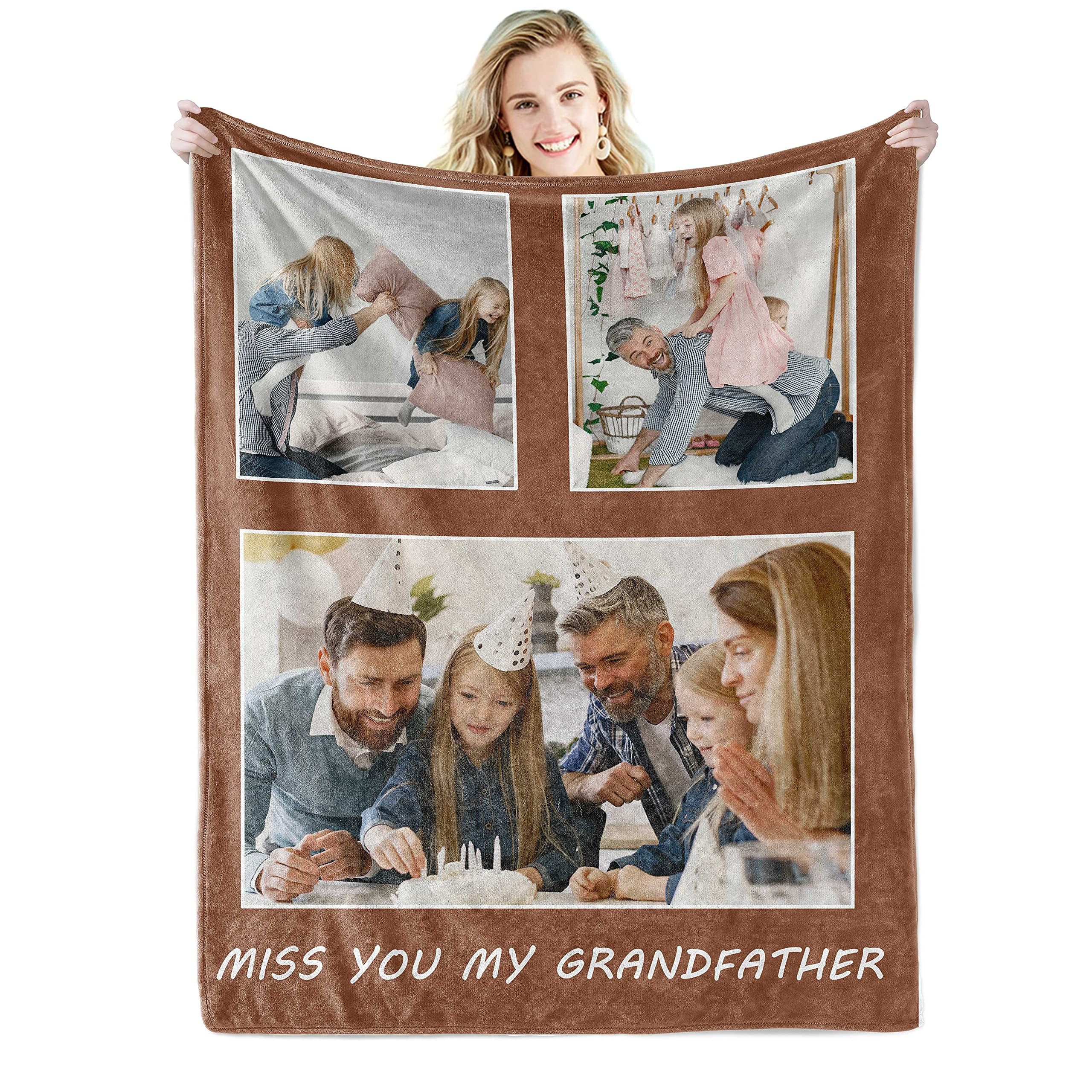 Personalisierte Fleece-Fotodecke – selbst gestalten mit Bild & Text, waschbar bis 60 °C