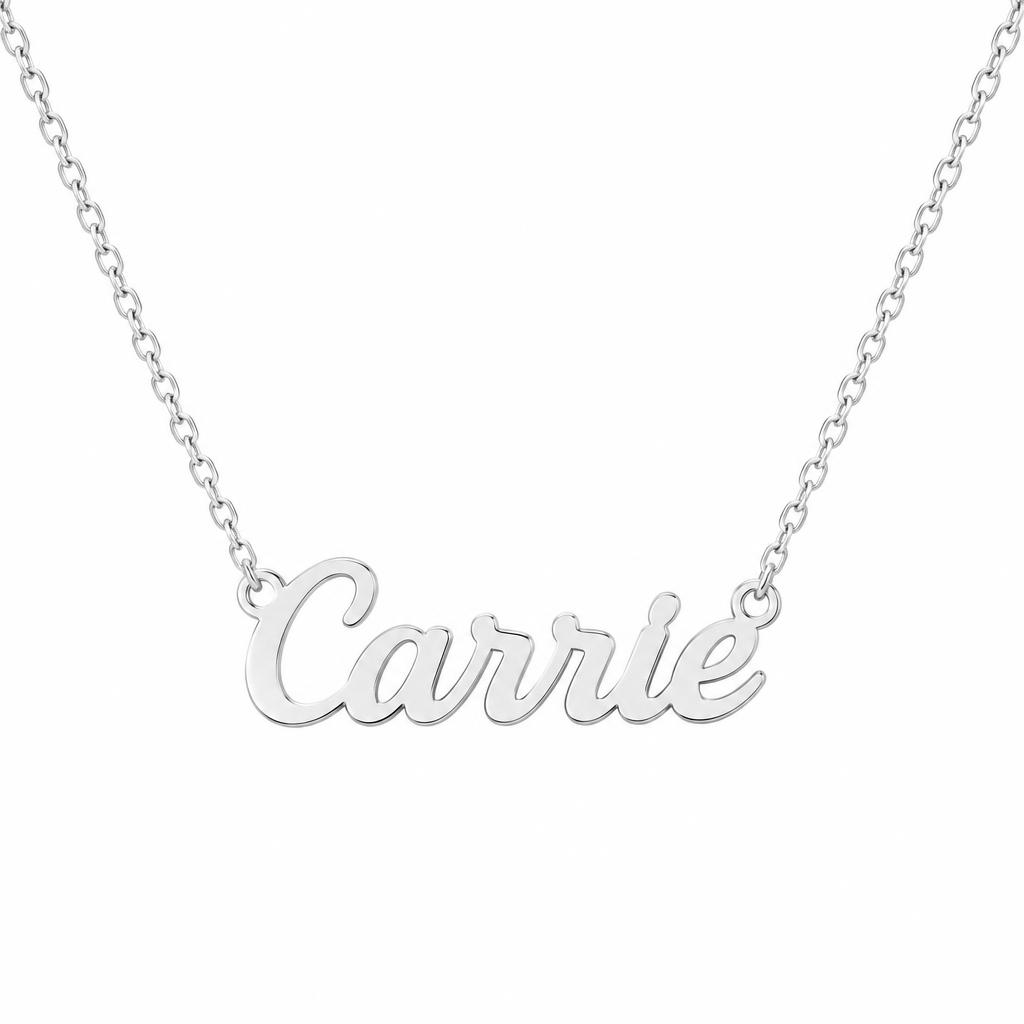 Personalisierte Namenskette mit Wunschname – Elegante Halskette mit Schriftzug-Anhänger, individuelles Schmuckstück für Damen