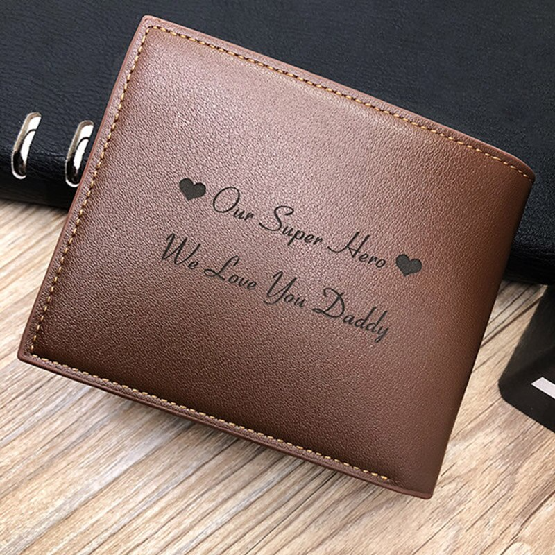 Personalisierte Brieftasche mit Text/Bild Gravur Geldbeutel Portemonnaie Geldbörse