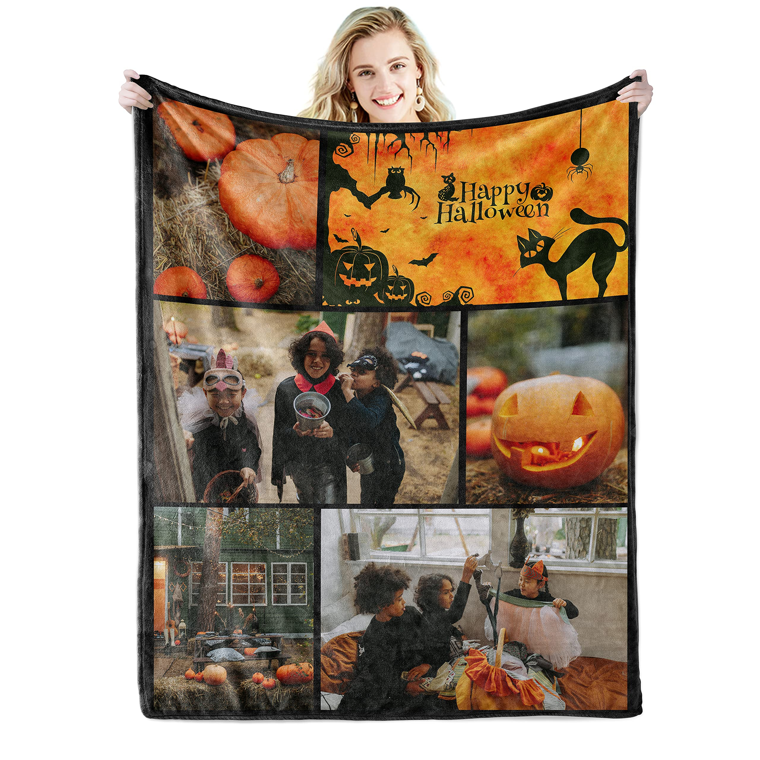 Personalisierte Fleece-Fotodecke – mit eigenen Bildern selbst gestalten, waschbar bis 60 °C