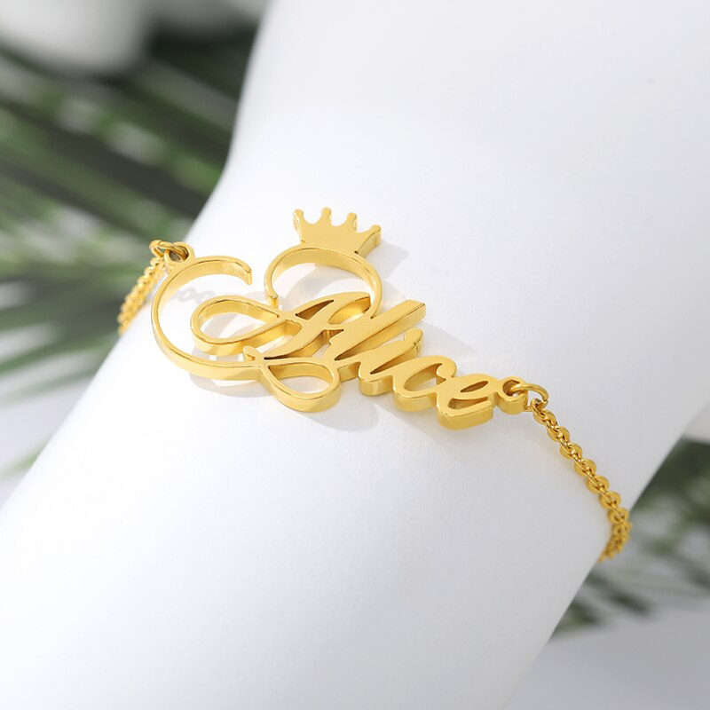 Edelstahl Fußkette Personalisiert | Fußkettchen mit eigenem Namen Wunschtext mit Symbol