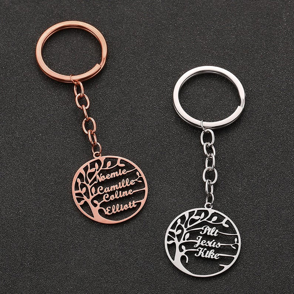 Personalisierter Schlüsselanhänger mit Namens- und Nummerngravur – Individuelles Geschenk
