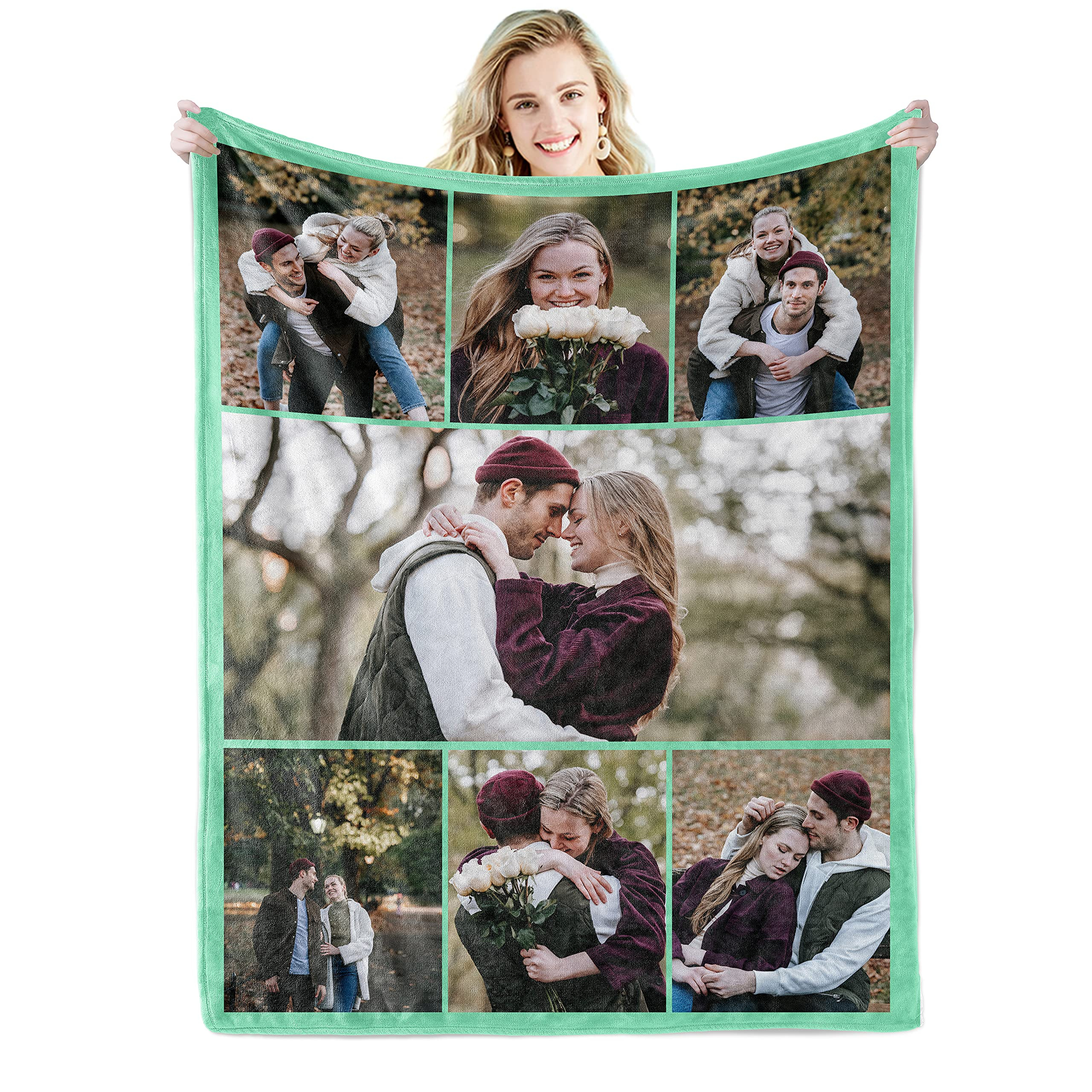 Personalisierte Fleece-Fotodecke – mit eigenen Bildern selbst gestalten, waschbar bis 60 °C