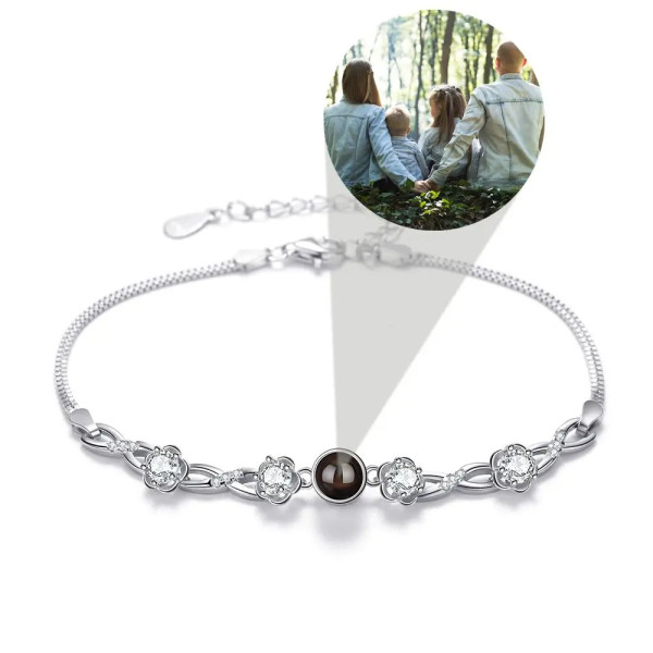 Projektionsarmband für Damen – personalisiertes Armband mit eigenem Bild im Inneren