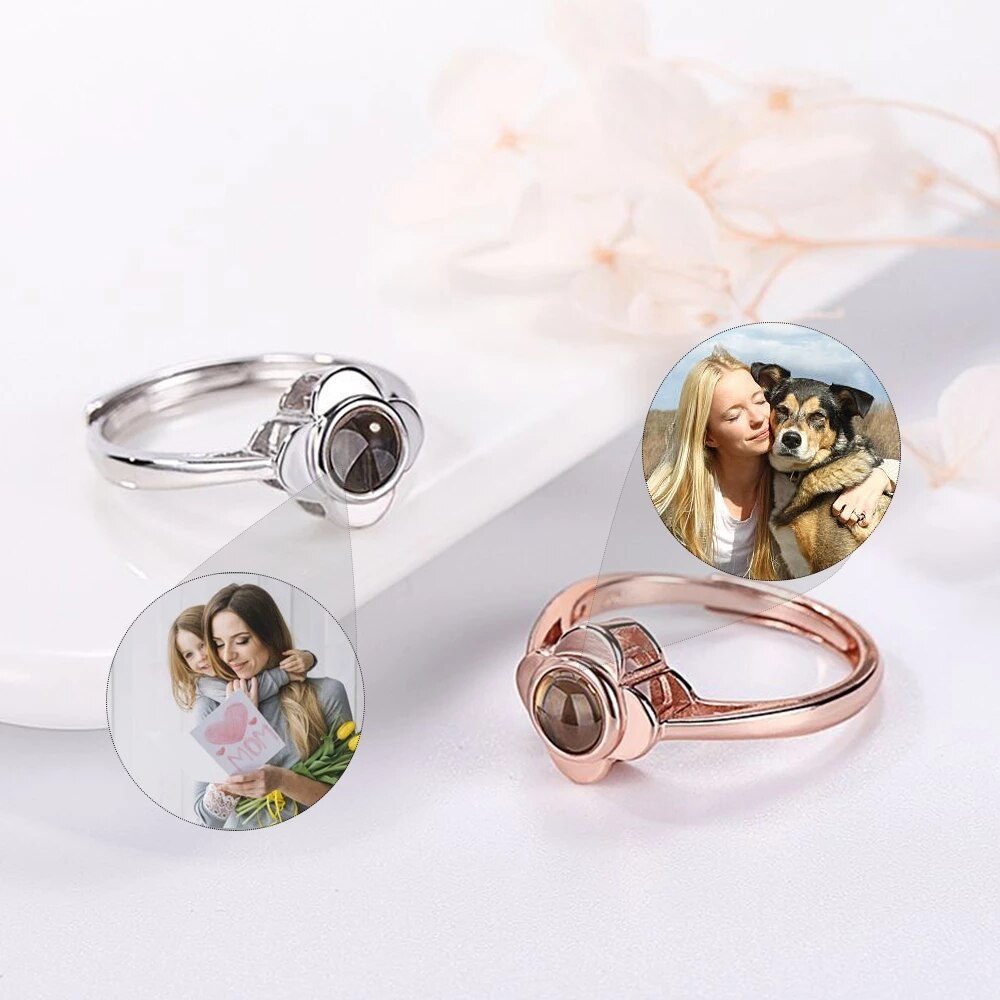Personalisierter Ring mit Fotoprojektion