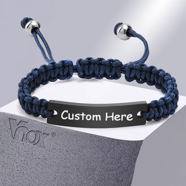 Pärchen Armband mit Gravur, Namensarmbänder personalisieren (18-23cm Länge dehnbar)