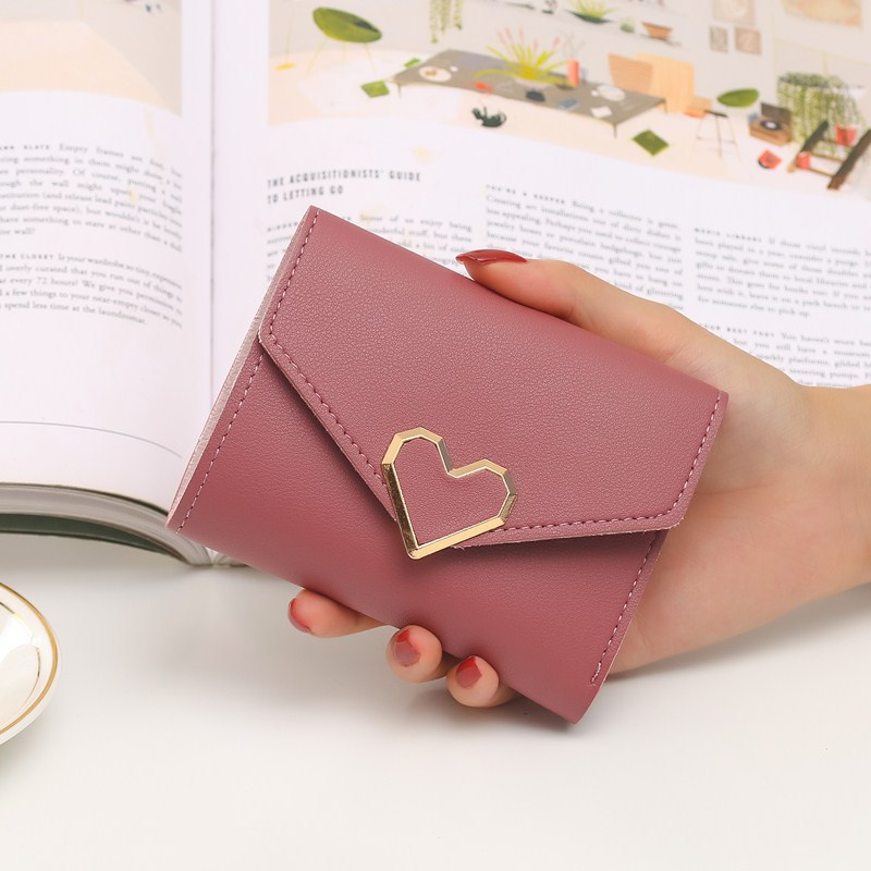 Personalisierte Damen Brieftasche mit Herzmotiv
