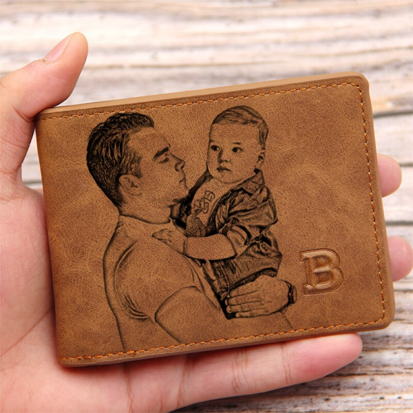 Personalisierte Brieftasche Foto/Bild Gravur Geldbörse Geldbeutel Portemonnaie
