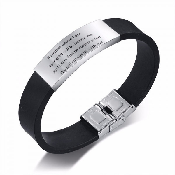 Silber Armband mit Textgravur Signatur Armband Personalisiert