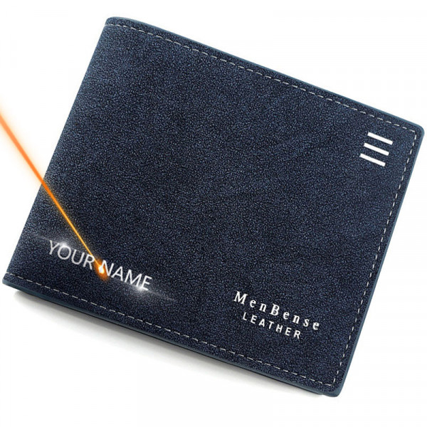 Individualisierte Brieftasche für Herren Geldbeutel mit Textgravur