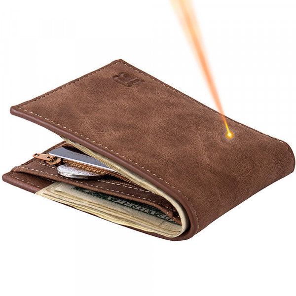 Herren Portemonnaie Brieftasche Geldbörse mit Textgravur Personalisierte Initialen