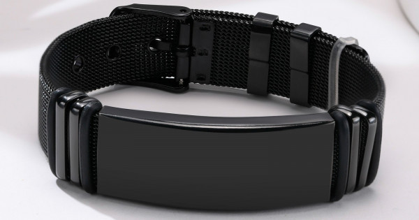 Armband mit Textgravur Personalisiertes Herrenarmband mit Gravur