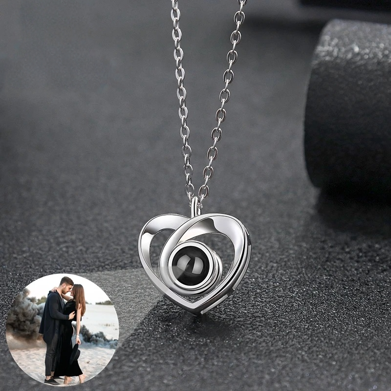 Personalisierte Halskette Mit Foto & Gravur | Edelstahl Anhänger 50x29mm Individuell Gestalten