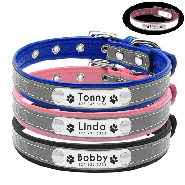 Gravur-Hundehalsband, Personalisiertes Halsband mit Namensgravur