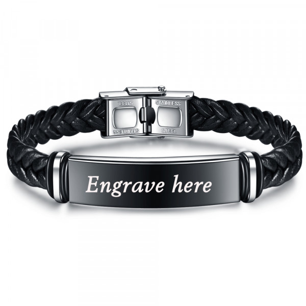 Personalisiertes Herren-Armband – Mit individueller Textgravur