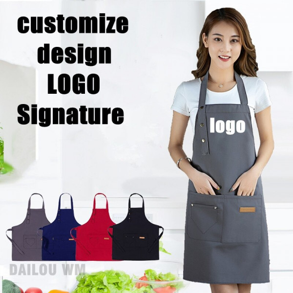 Damen Kochschürze mit eigenem Logo Bild Personalisierte Schürze Fotodruck