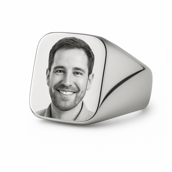Ring mit Fotogravur oder Text – personalisiert nach Wunsch