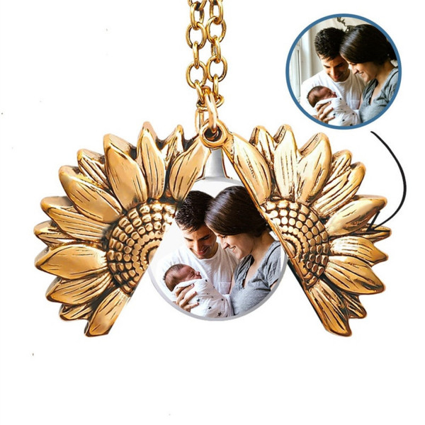 Halskette mit Bild im inneren aufklappbarer Rahmen Personalisierte Halskette