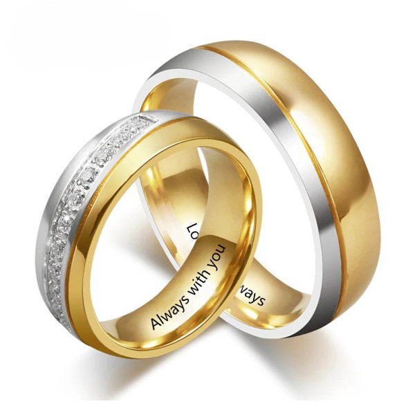 Gravur-Ring, Personalisierter Edelstahl Ring mit Innengravur