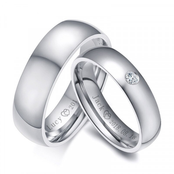Eleganter Ring mit Wunsch- Textgravur | Klasse-Gravur Personalisierter Ring