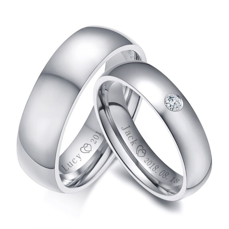 Silberner Ring mit Wunsch-Textgravur
